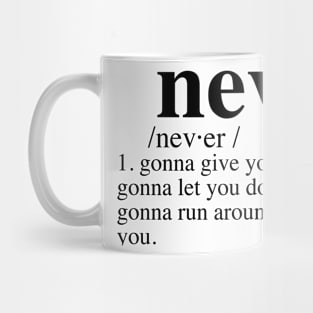 Rickroll - Never Gonna Give You Up Dictionary Mug